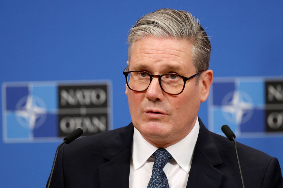 u200bBritain's Prime Minister Keir Starmer speaks during a press conference at NATO headquarters