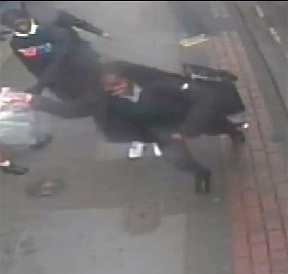 u200bCCTV footage of the moment of the attack