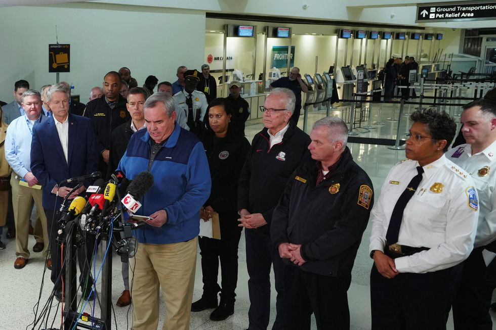 u200bCEO of the Metropolitan Washington Airports Authority John E. Potter addresses the media