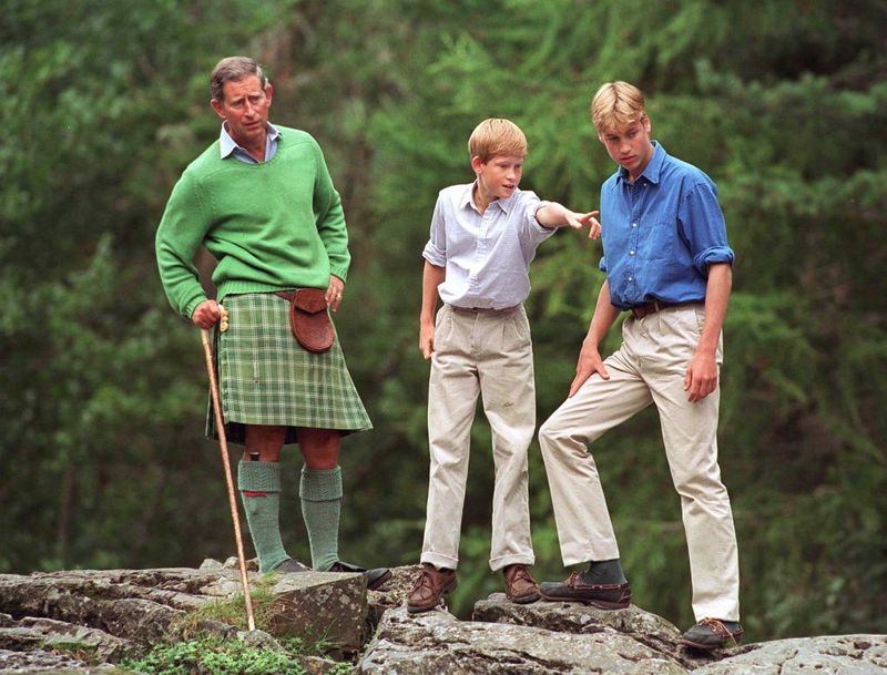 \u200bCharles, Harry and William at Balmoral