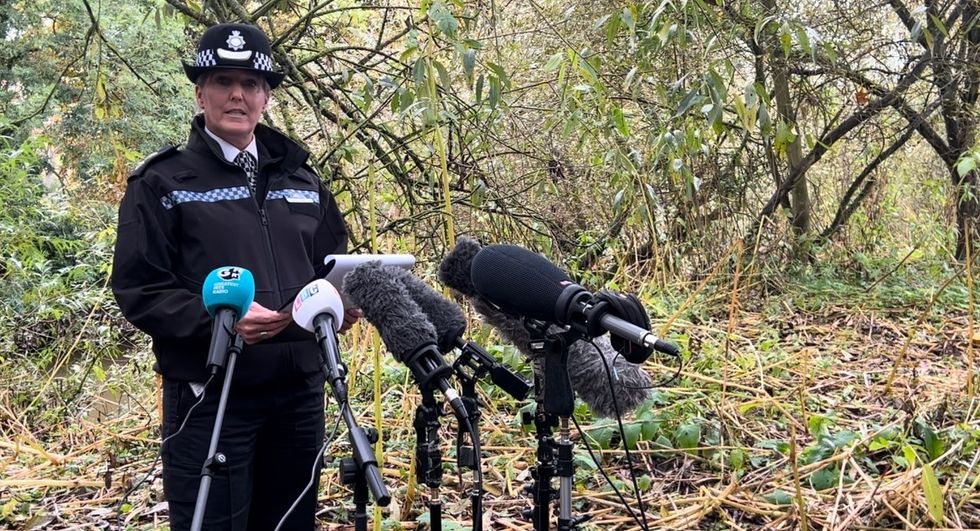 \u200bChief Superintendent Fiona Willey giving a statement to the press