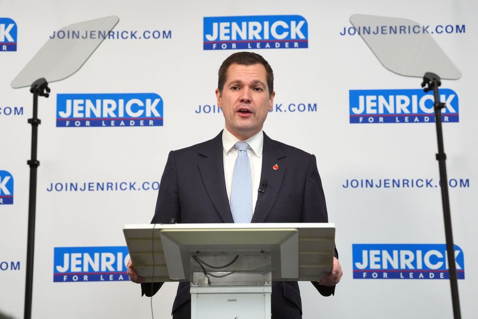 \u200bConservative Party leadership candidate Robert Jenrick delivers a speech at Henry Jackson Society, Millbank Tower