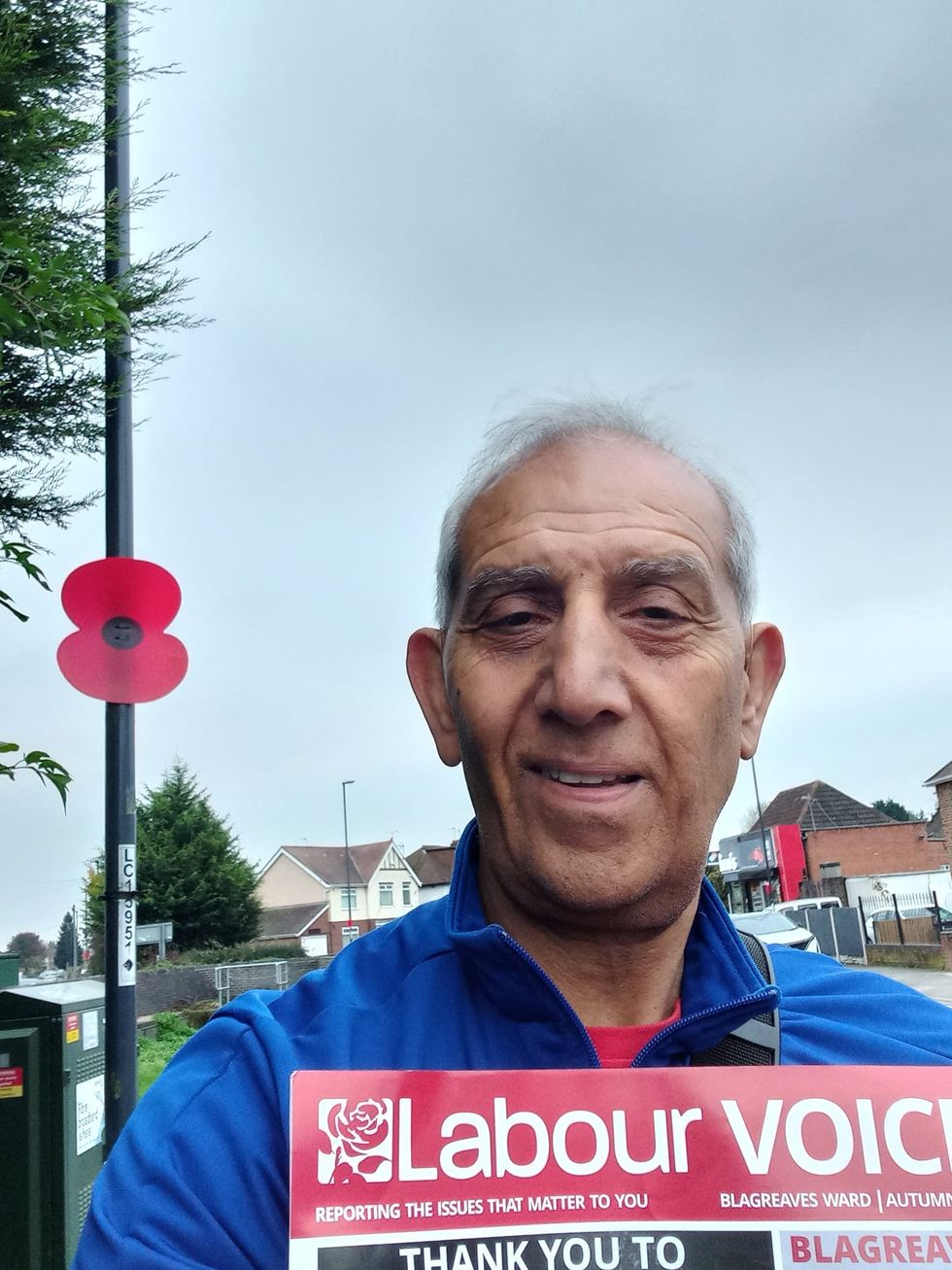 u200bCouncillor Hardyal Dhindsa (Blagreaves) had been putting up poppies on lampposts