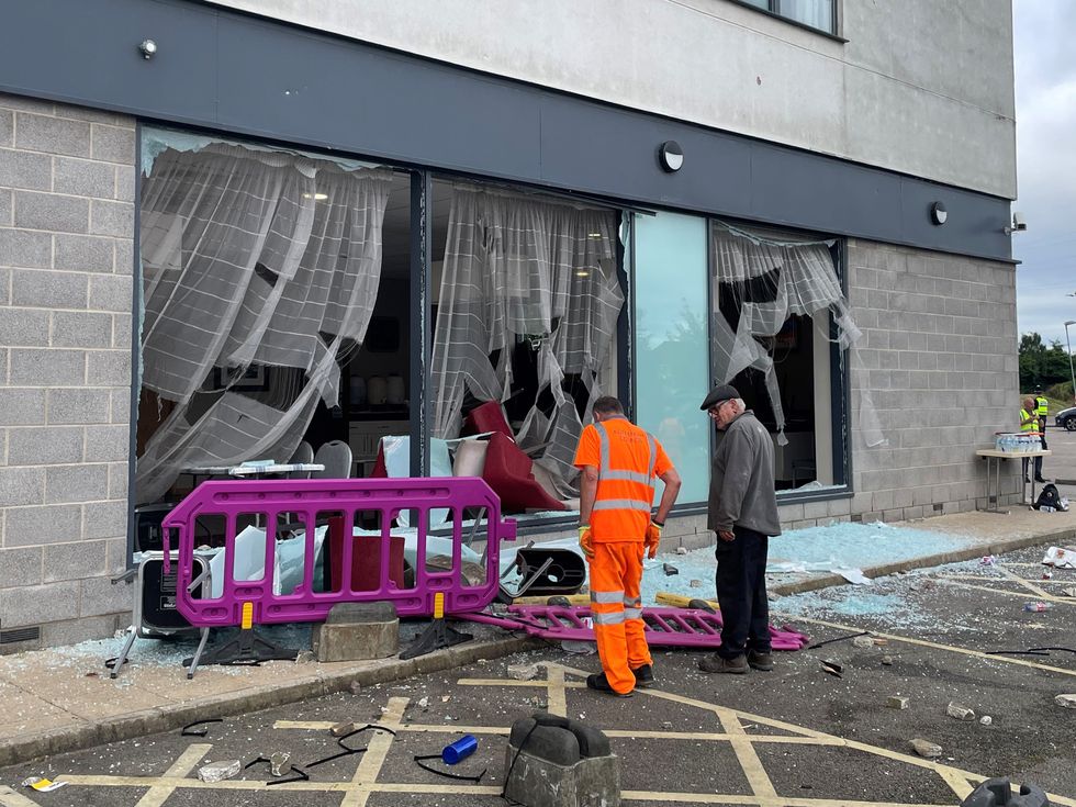 u200bDamage at the Holiday Inn Express in Rotherham, South Yorkshire