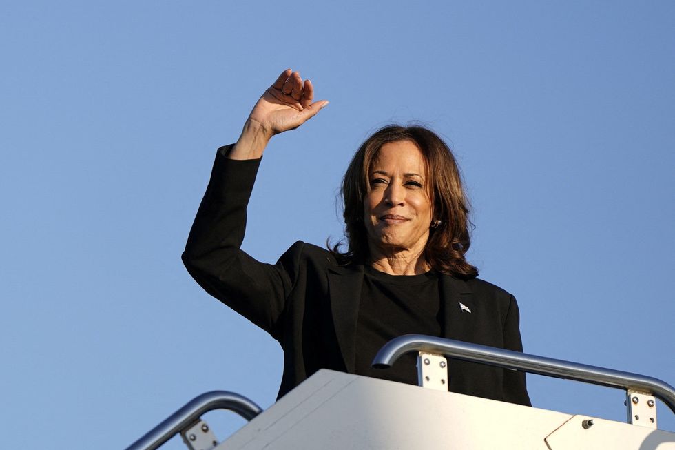 \u200bDemocratic presidential nominee and US Vice President Kamala Harris