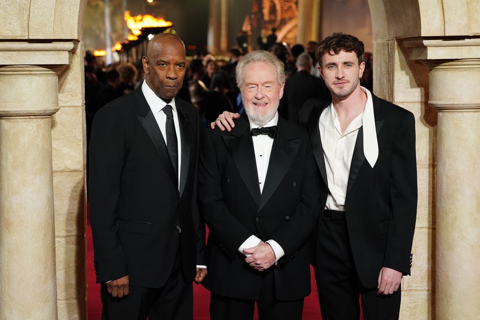 u200bDenzel Washington, Ridley Scott and Paul Mescal