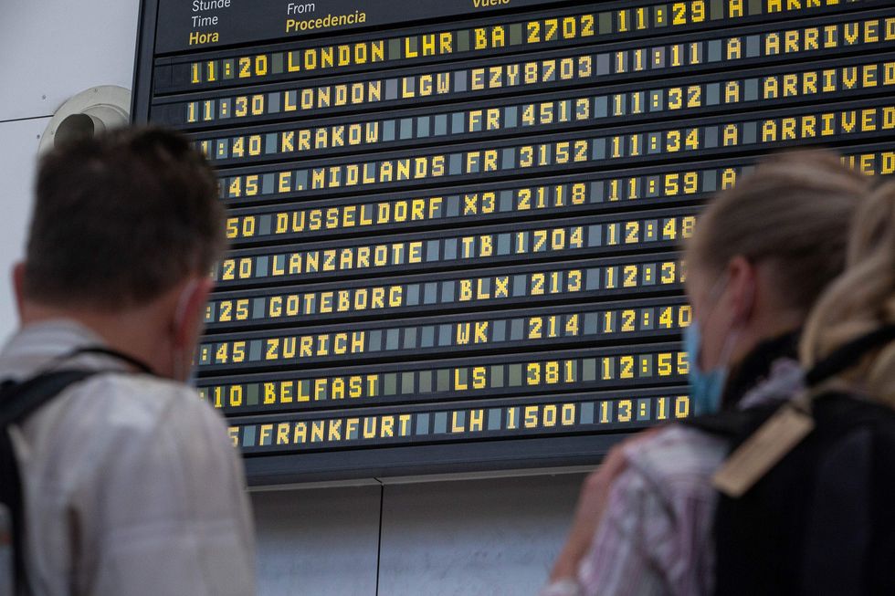 u200bDeparture boards at Tenerife South