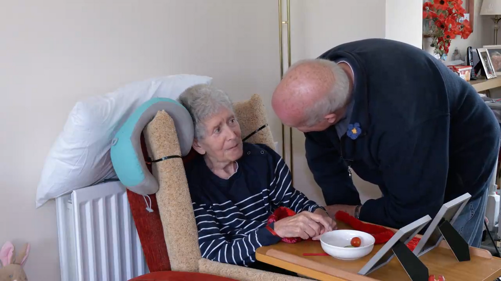 \u200bDerek Brown and his wife Margaret with dementia