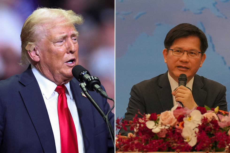 u200bDonald Trump and Foreign Minister Lin Chia-lung