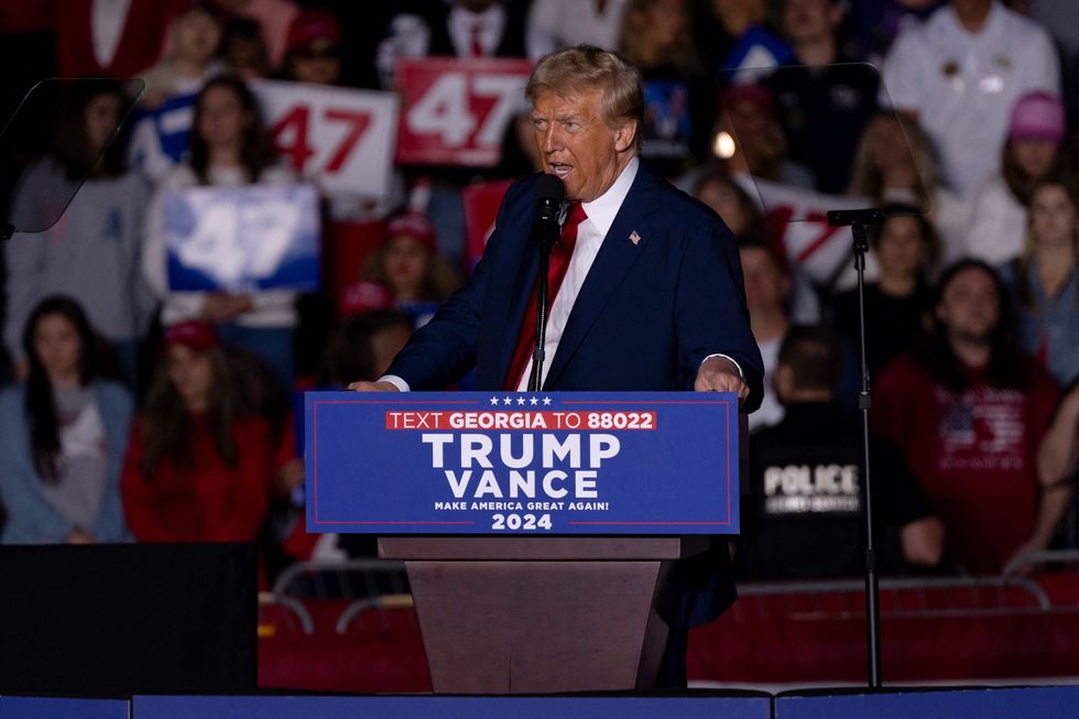 u200bDonald Trump speaks at a rally in Georgia