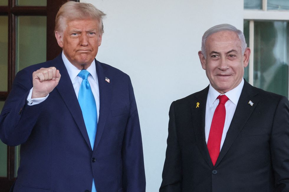 u200bDonald Trump welcomes Israeli Prime Minister Benjamin Netanyahu