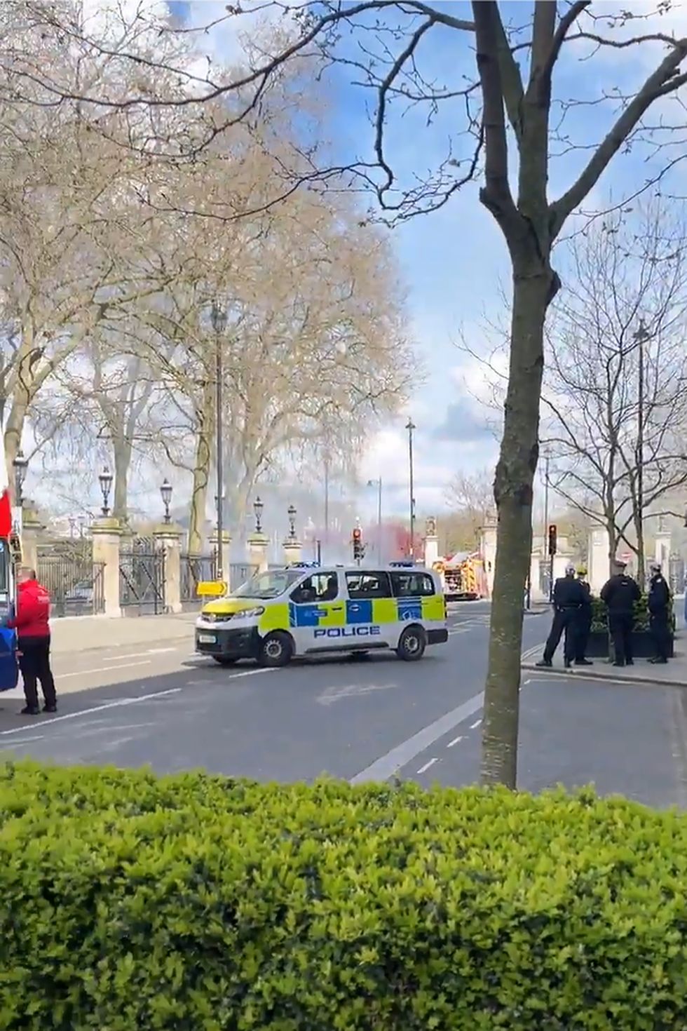 \u200bEmergency services outside the palace following the incident