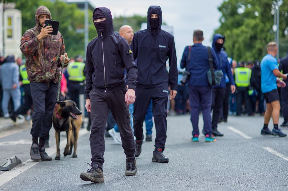 u200bFar-right activists hold a demonstration in Middlesbroughu200b