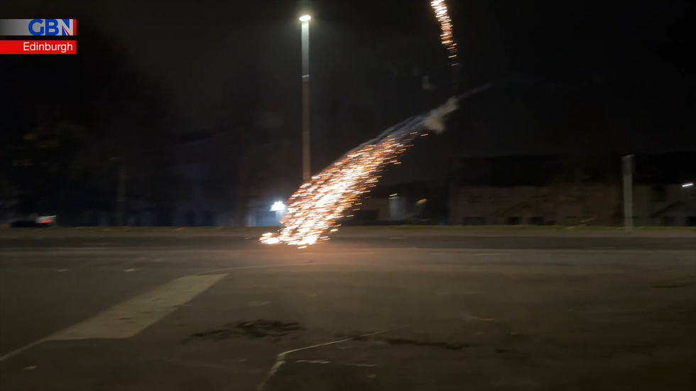 u200bFirework launched at police in Edinburgh