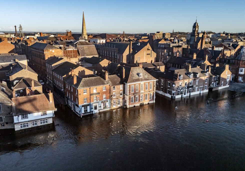 \u200bFlood water in York after the River Ouse burst its banks