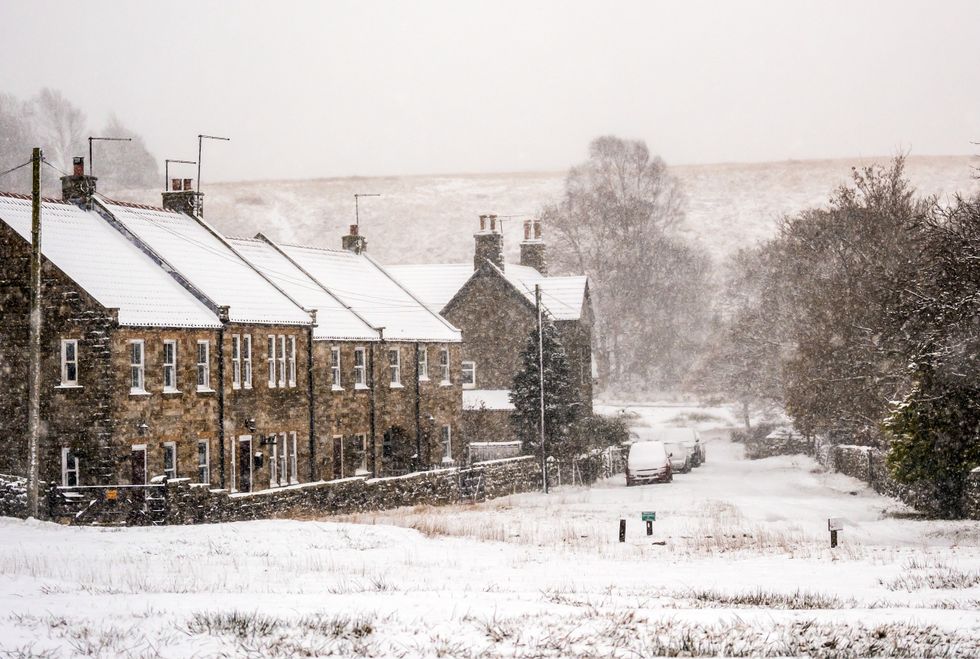 u200bFresh snow covers the village of Goathland in the North York Moors National Park