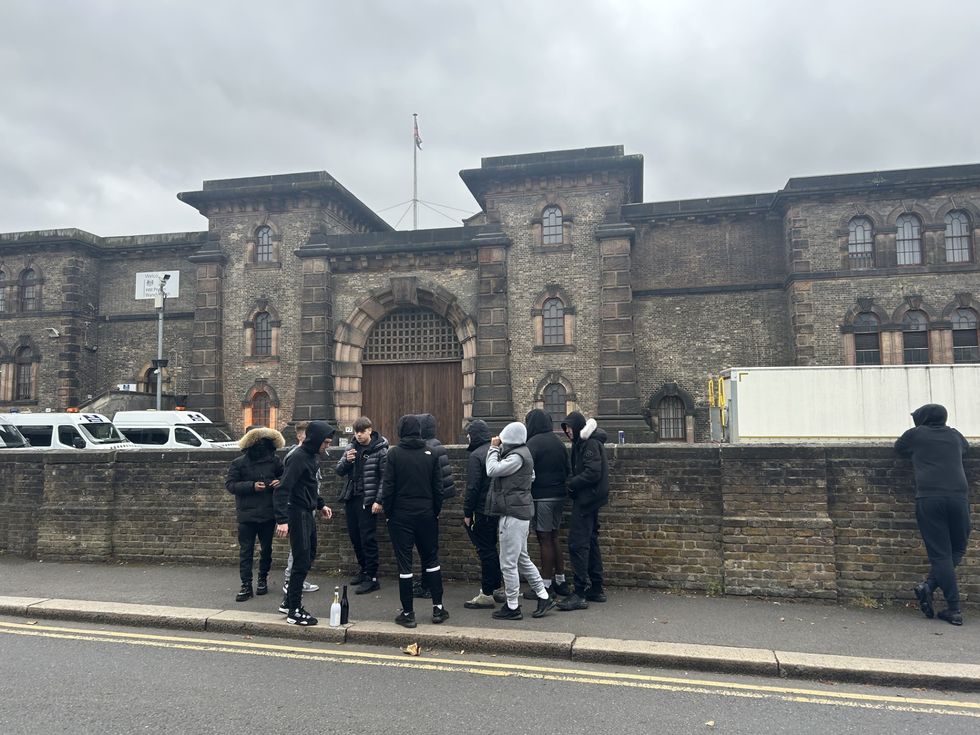 u200bFriends of prisoners parked up at HMP Wandsworth to welcome their associates being released today