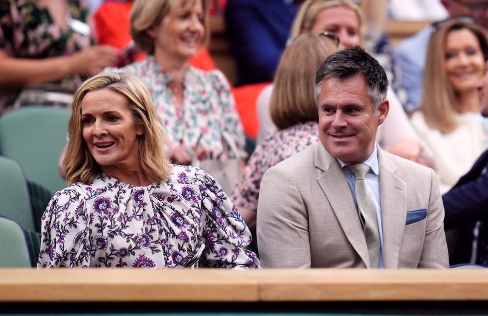 u200bGabby and Kenny Logan attend the 2024 Wimbledon Championships