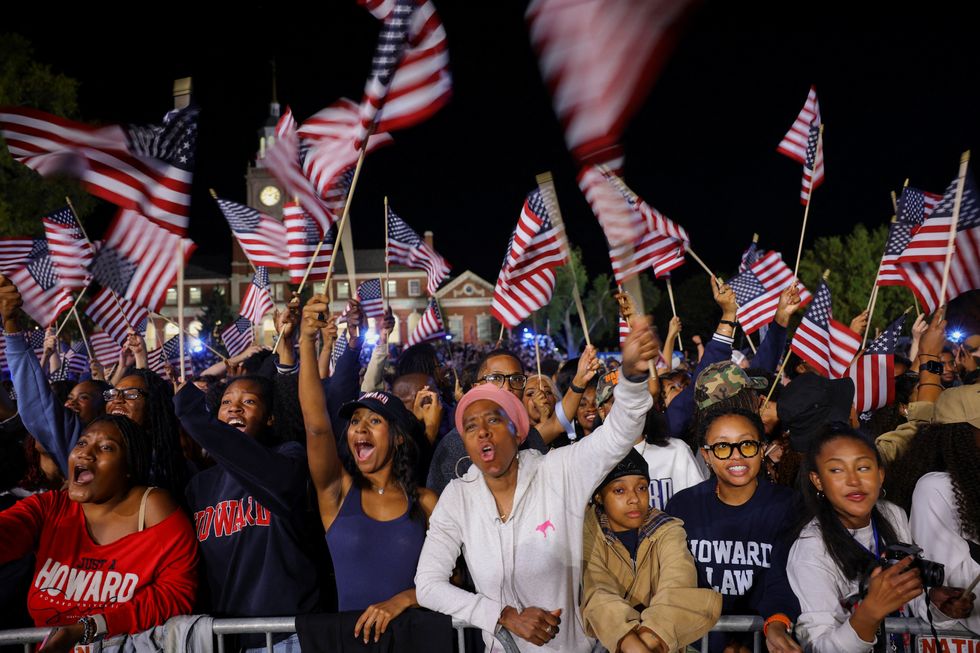 u200bHarris supporters at Howard University