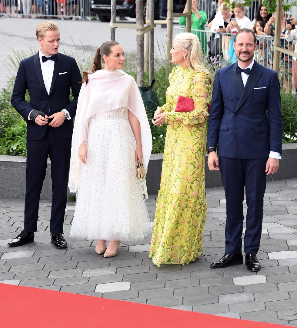 u200bHoiby with his sister, Princess Ingrid Alexandra, stepfather Crown Prince Haakon, and  mother Crown Princess Mette-Marit