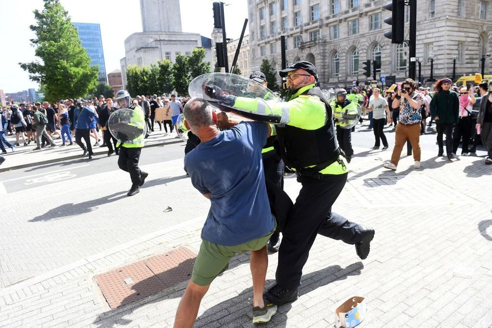 u200bIt follows a day of unrest in Liverpool city centre