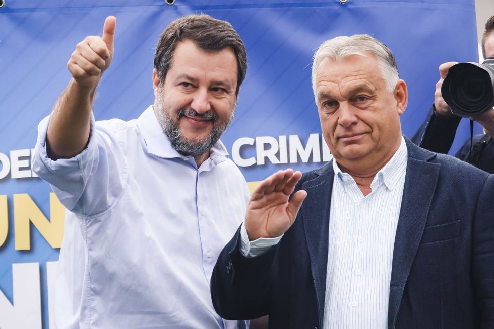 u200bItalian Deputy Prime Minister Matteo Salvini and Hungarian Prime Minister  Viktor Orban