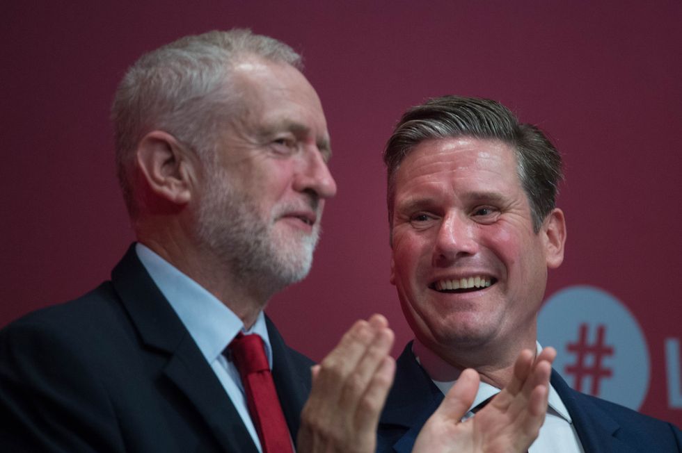 \u200bJeremy Corbyn with then-Shadow Brexit secretary Sir Keir Starmer