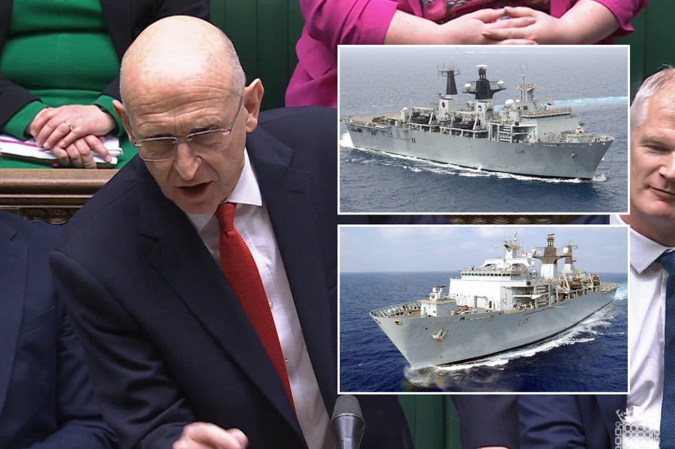 \u200bJohn Healey has confirmed the Ministry of Defence would be decommissioning the two former flagship vessels