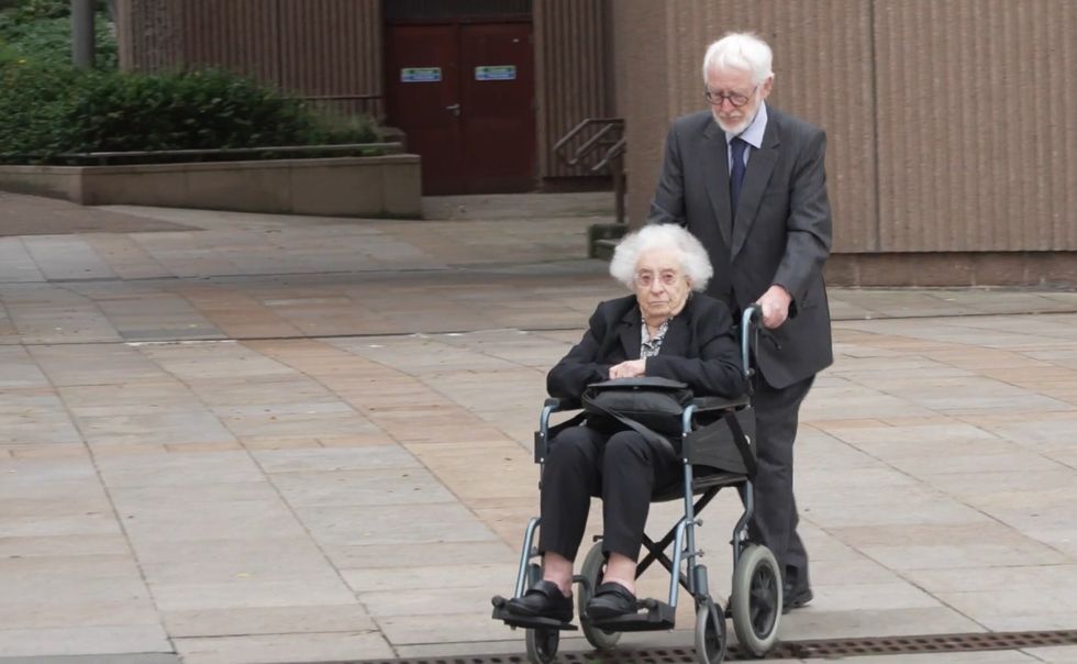 \u200bJune Mills arriving at Liverpool Crown Court