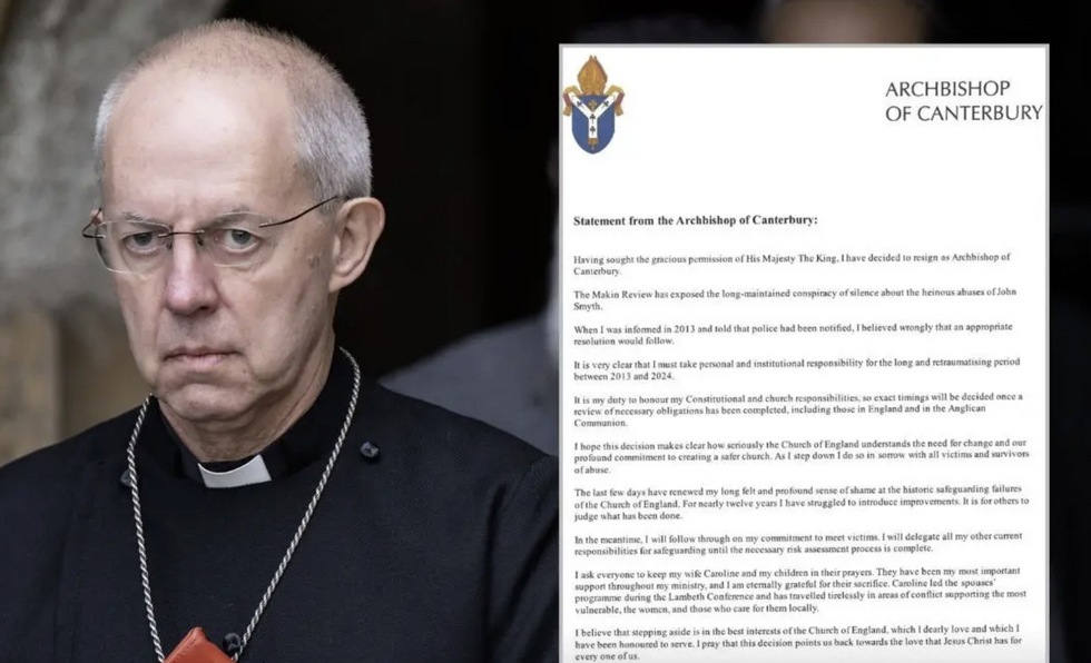 \u200bJustin Welby has posted his resignation letter