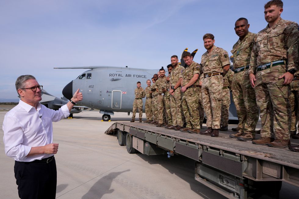 \u200bKeir Starmer meets RAF troops in Cyprus