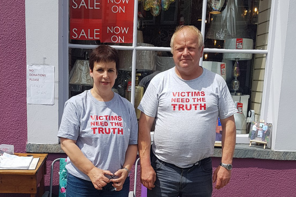 u200bKevin O'Connell, and his wife Carole campaigning for the Caldey Island Survivors Campaign