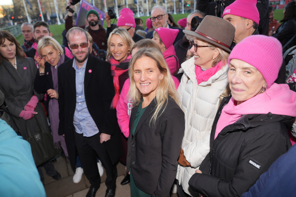 \u200bLabour MP Kim Leadbeater among supporters of Dignity in Dying, celebrating the result of the vote on the Terminally Ill Adults (End of Life) Bill