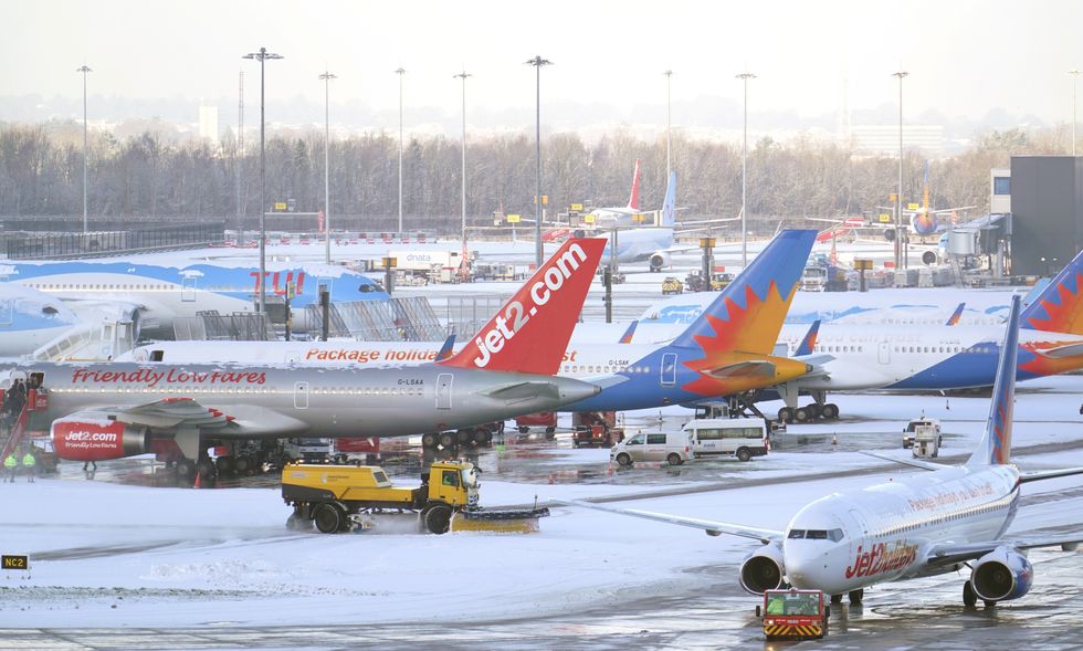 \u200bManchester Airport has closed its runways (file pic)