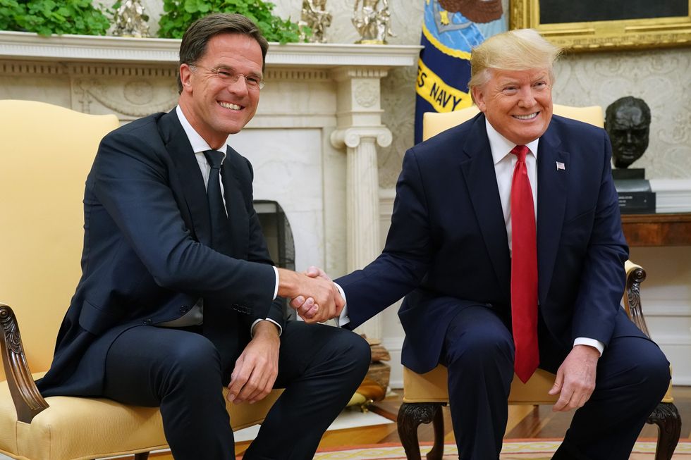 u200bMark Rutte and Donald Trump