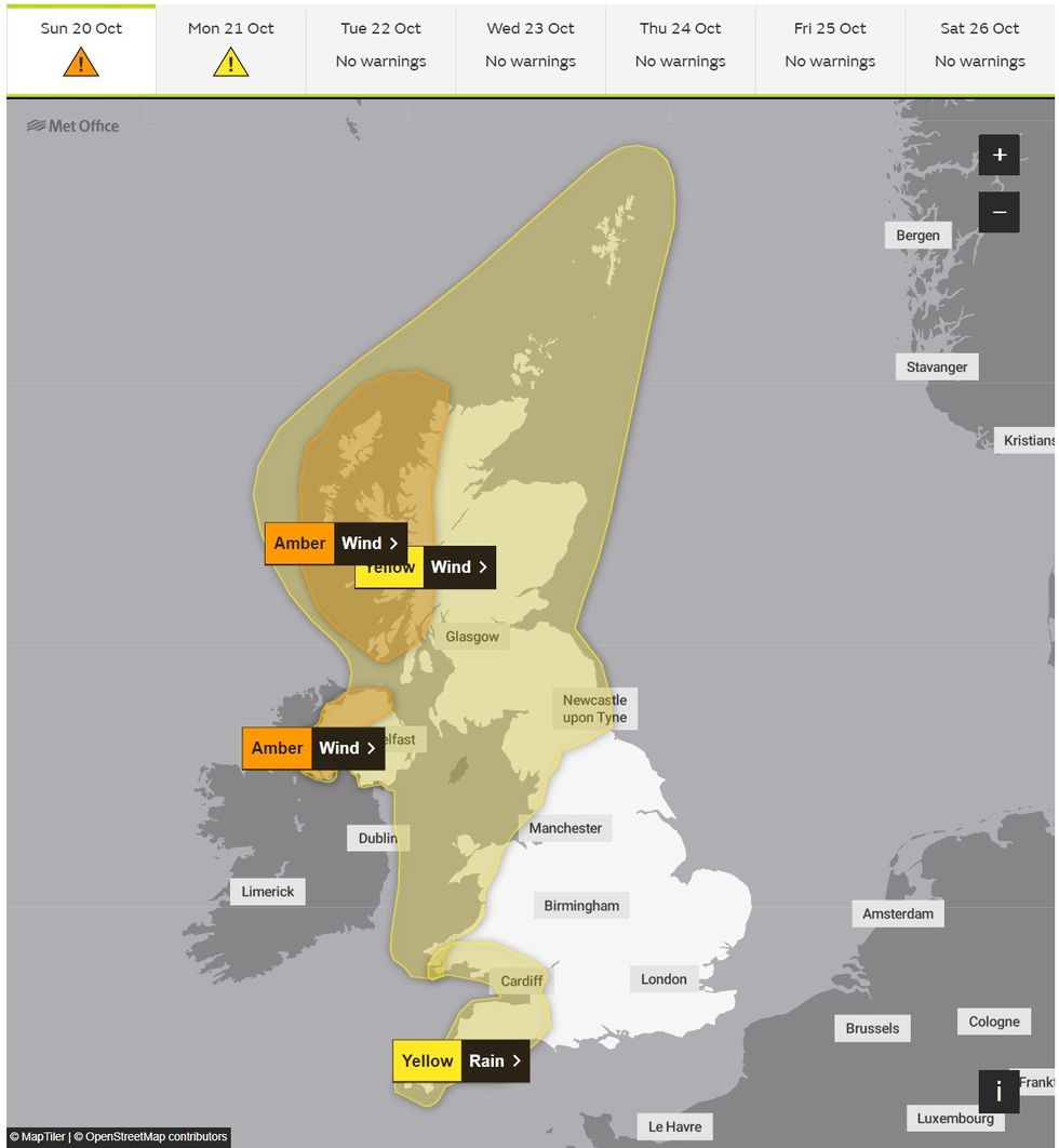 u200bMet Office issues fresh update on Storm Ashley amber alert