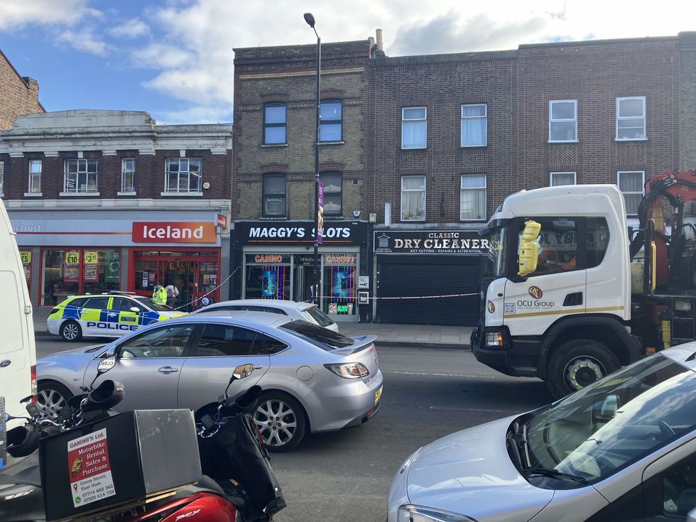 \u200bMet Police at the scene outside Maggy's Slots