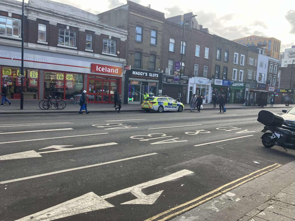 u200bMet Police officers at the scene this morning