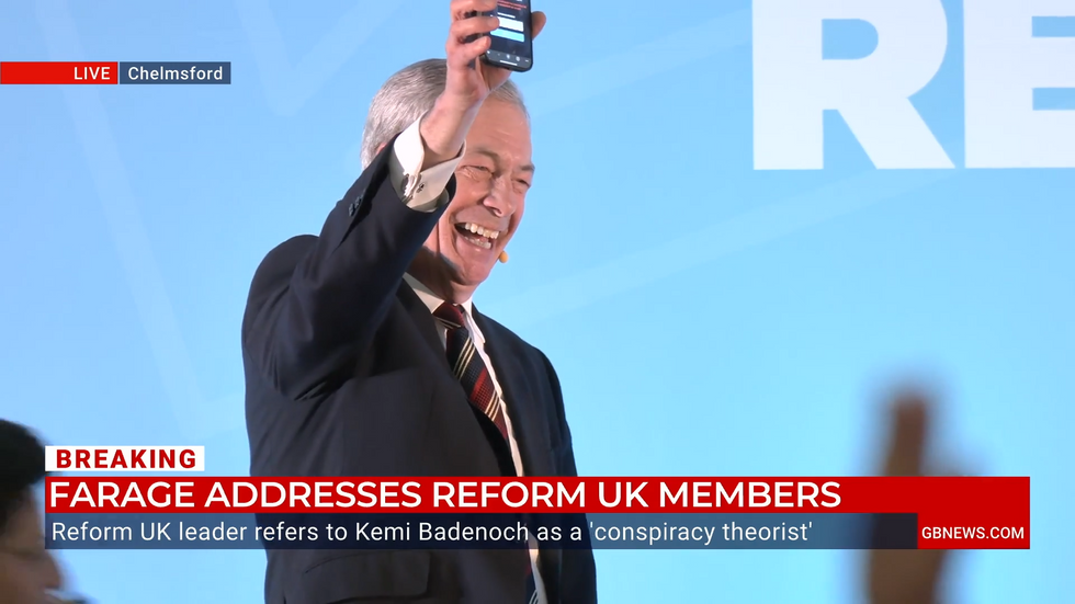 \u200bNigel Farage held the membership ticker aloft