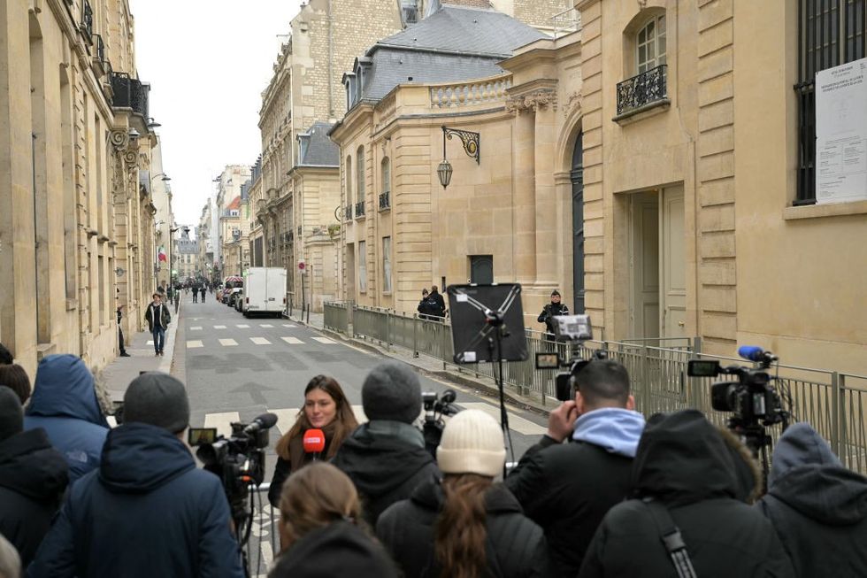 \u200boutside the Elysee presidential Palace after French President named centrist Francois Bayrou as Prime Minister