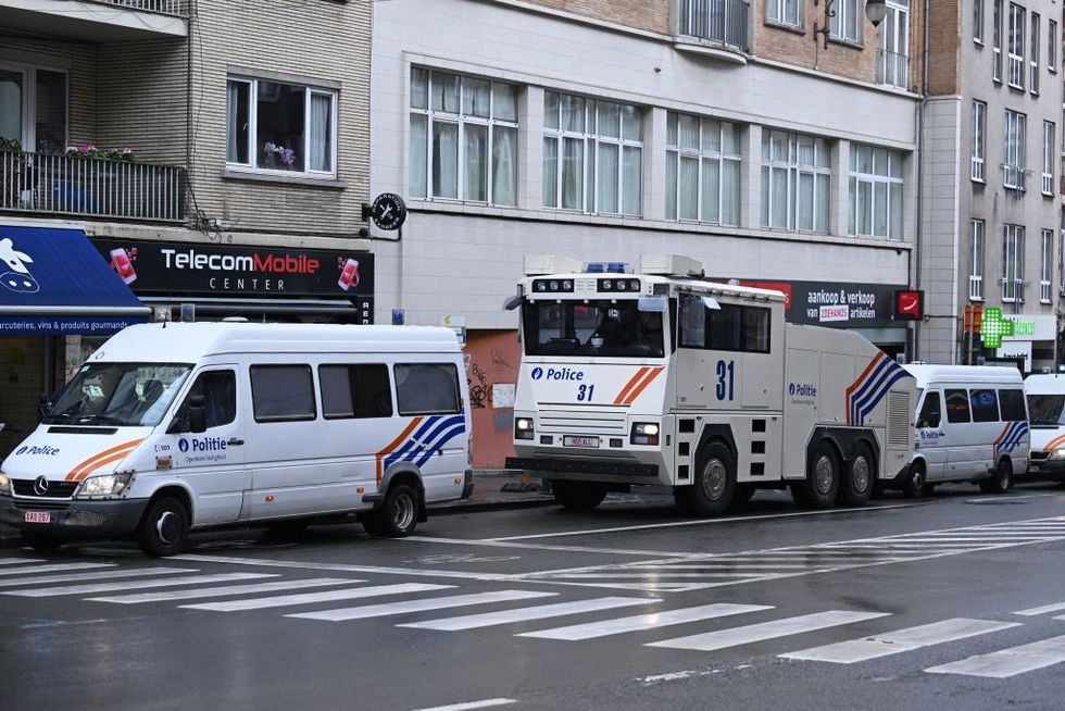 \u200bPolice at the scene in Brussels