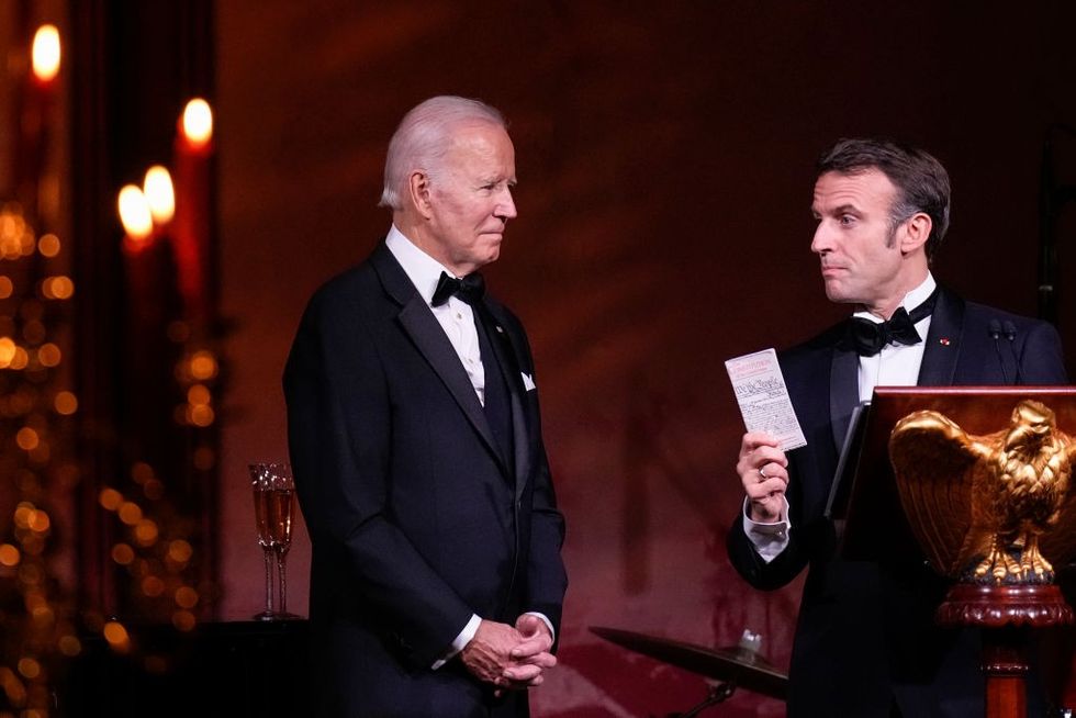 \u200bPresident Biden and President Macron