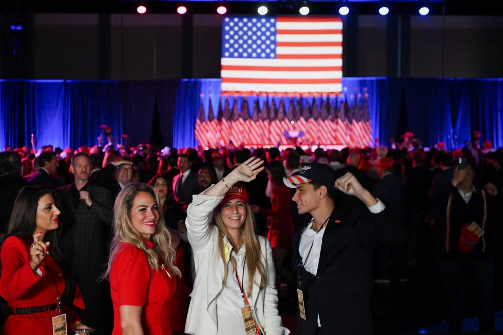 u200bPresident Donald Trump's election night watch party in Palm Beach County Convention Center, in West Palm Beach, Florida