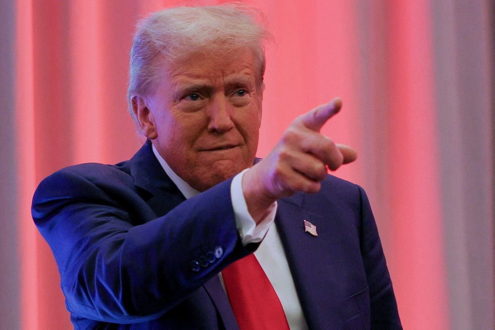 u200bPresident-elect Donald Trump gestures as he meets with House Republicans on Capitol Hill in Washington