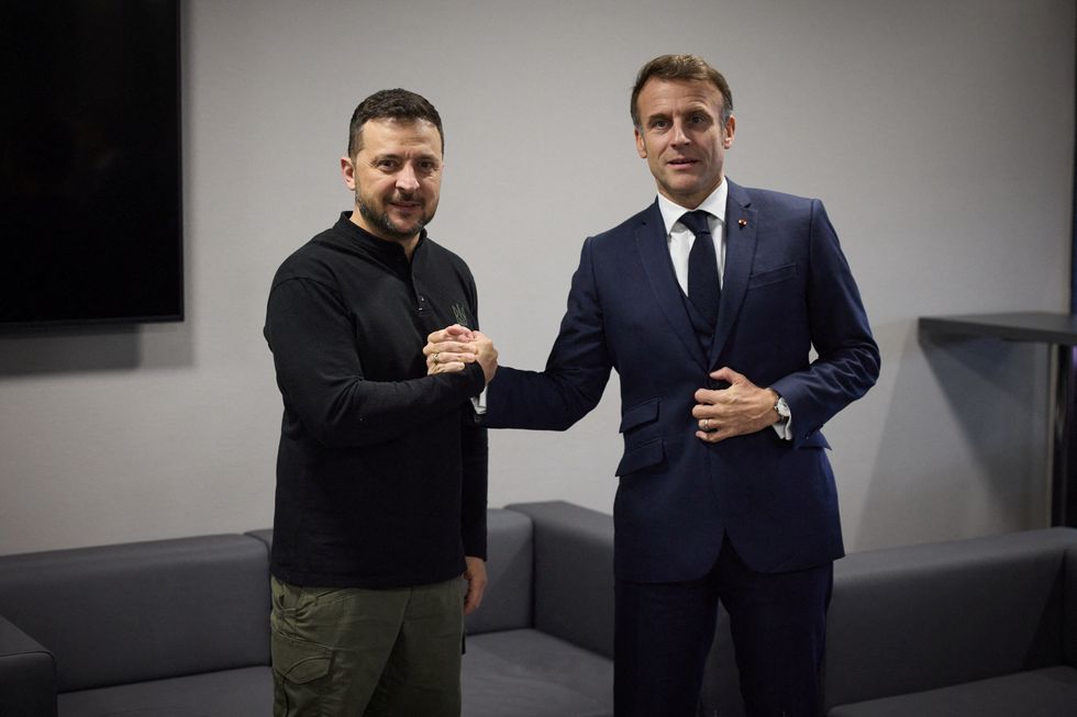 u200bPresident Macron and Preident Zelensky