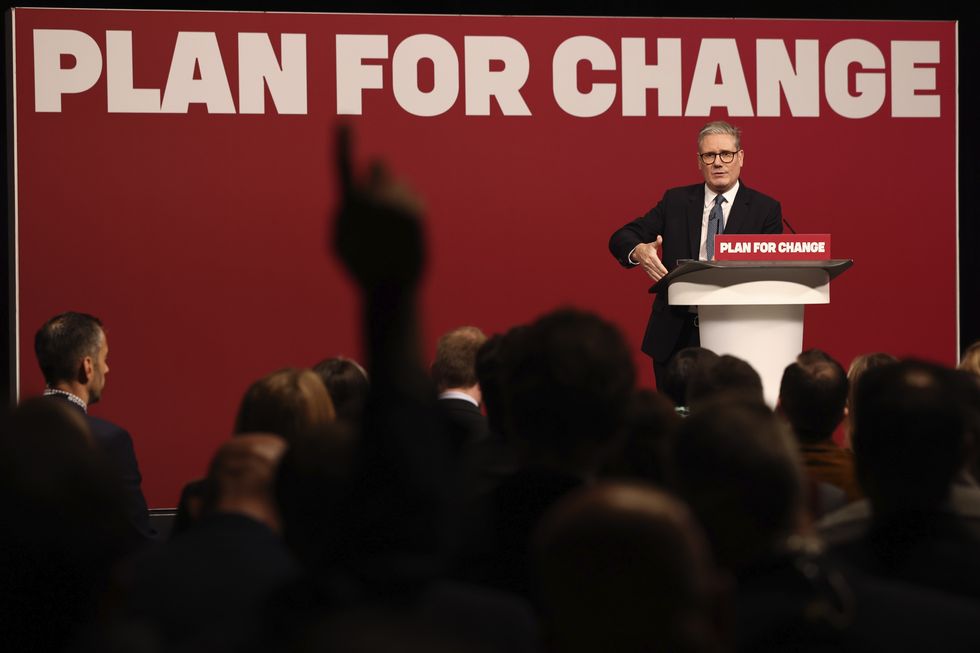 \u200bPrime Minister Sir Keir Starmer gives a speech in Buckinghamshire as he set out his Government's 