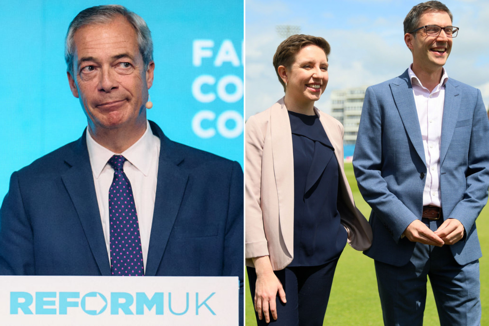 \u200bReform UK leader Nigel Farage and Green co-leaders Carla Denyer and Adrian Ramsay