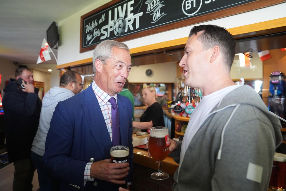 u200bReform UK MP James McMurdock with Nigel Farage