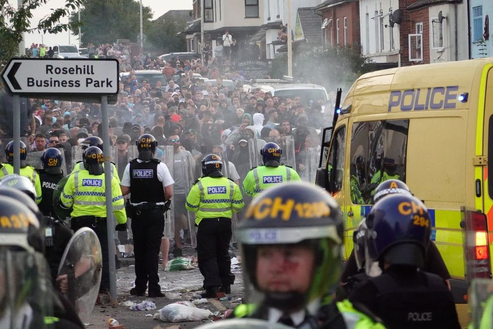 u200bRiot police clashed with protesters