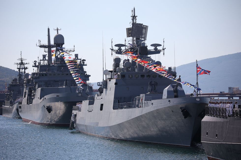 u200bRussian warships docked